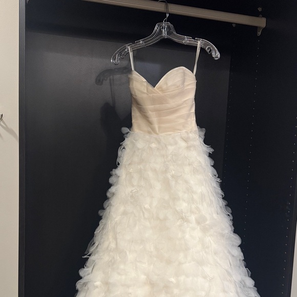 Elegant Cream Wedding Dress by Lazaro - Picture 1 of 13